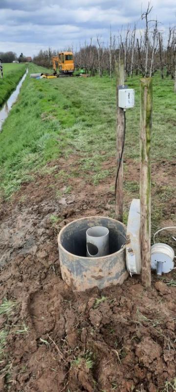 Omvorming van klassieke drainage naar peilgestuurd systeem bij zwaardere bodems in Haspengouw.